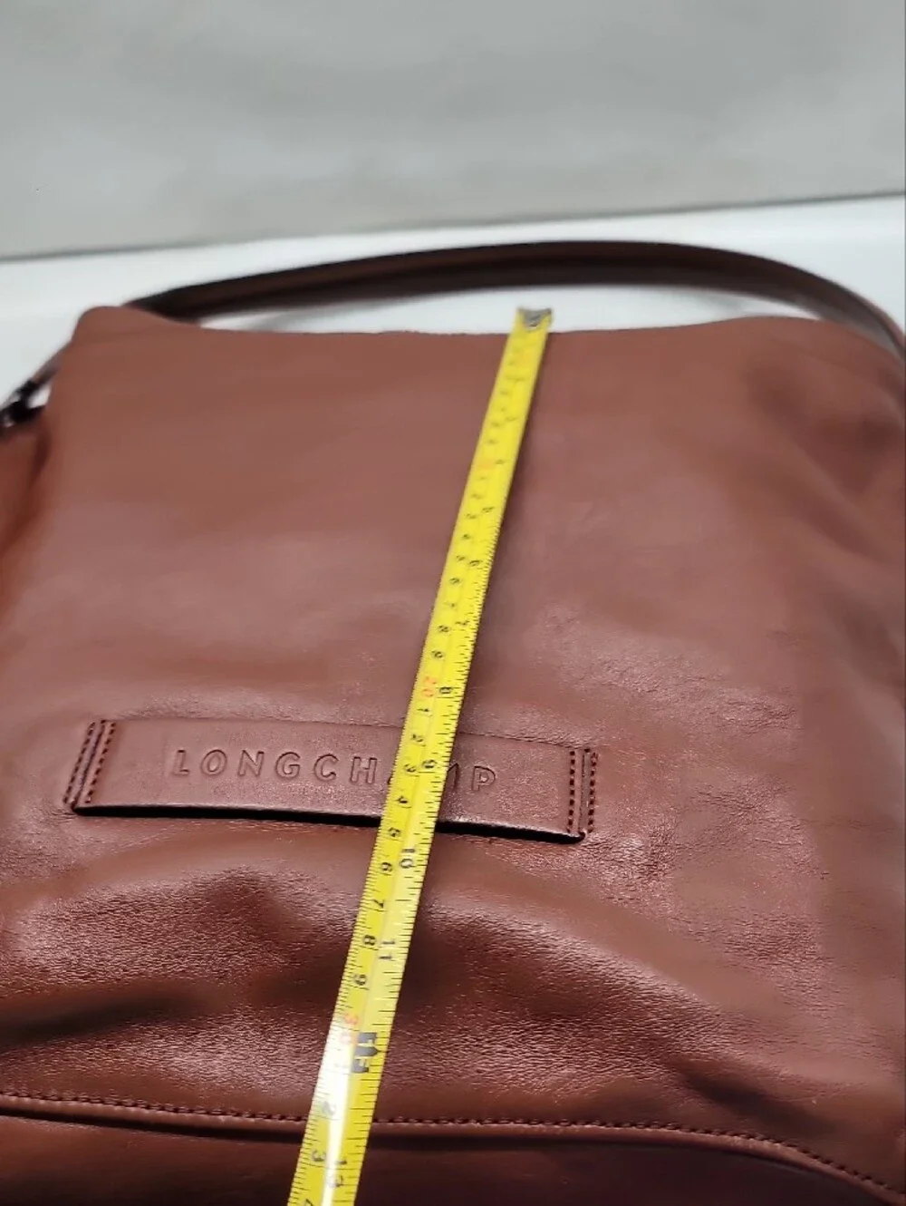 Longchamp 3D Cognac Leather Hobo Bag